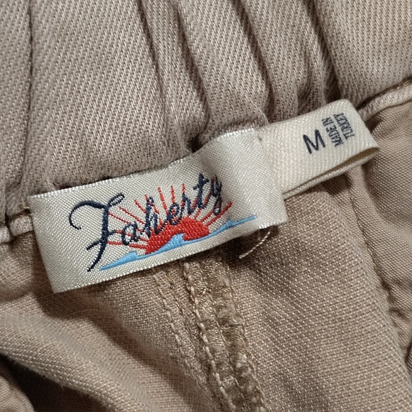 Faherty $148 Arlie Day Cargo Pants Linen Blend Women's Medium Beige Utility - Picture 9 of 10